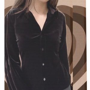 JACOB black velvet button blouse